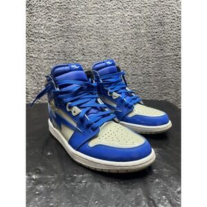 Omi 2.0 Hamptons High Top Lace Up Leather Sneakers White Blue Mens Size 9.5 US‎